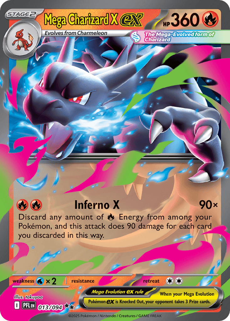 Mega-Glurak X-ex (Mega Charizard X ex)