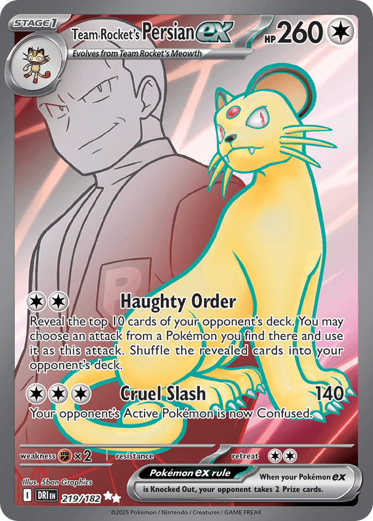Team Rockets Snobilikat-ex (Team Rocket's Persian ex)