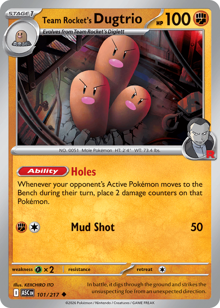 Team Rockets Digdri (Team Rocket's Dugtrio)