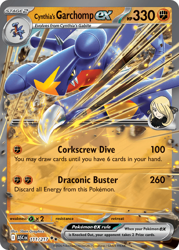 Cynthias Knakrack-ex (Cynthia's Garchomp ex)