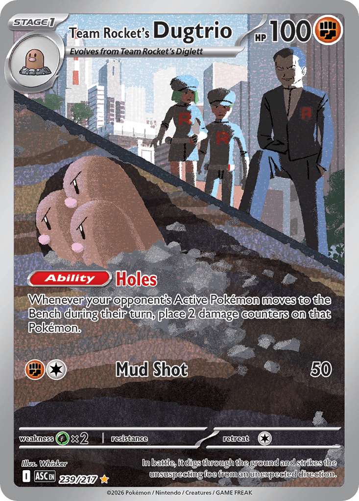 Team Rockets Digdri (Team Rocket's Dugtrio)